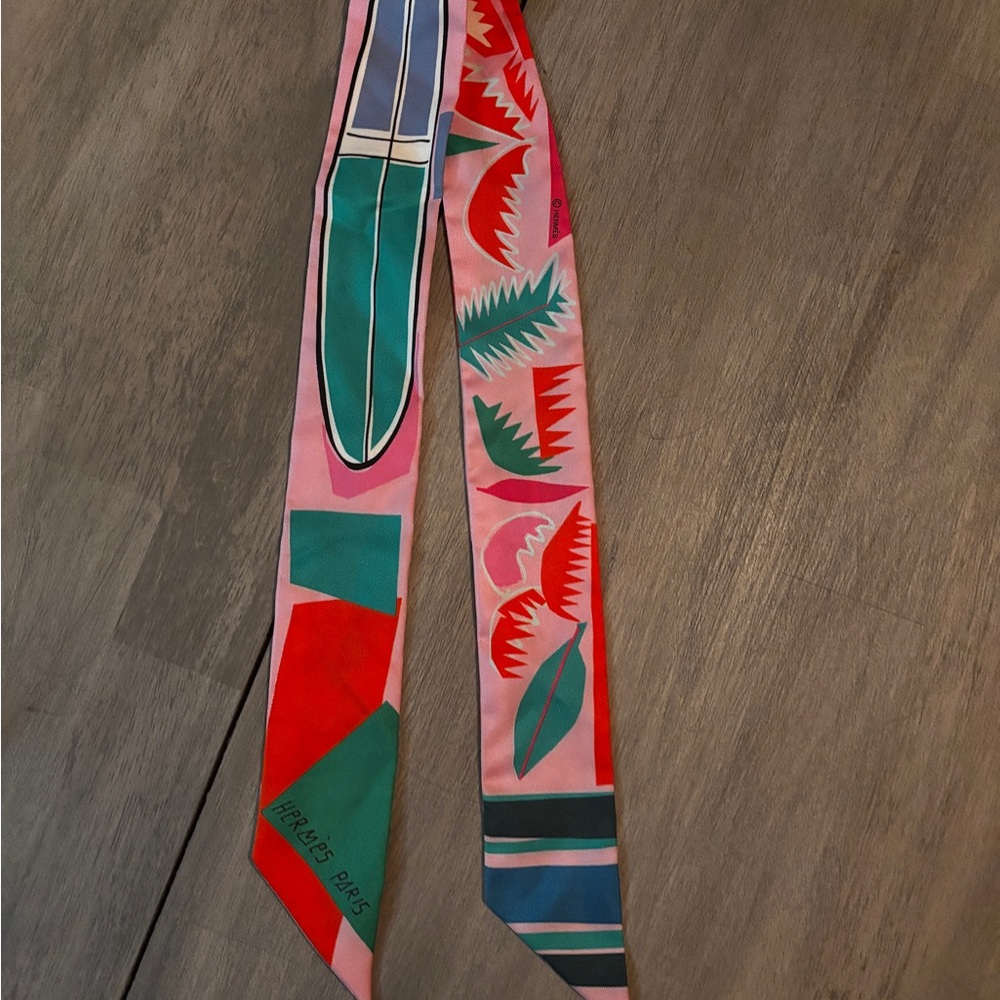 HERMES Twilly Sea Surf and Fun Scarf